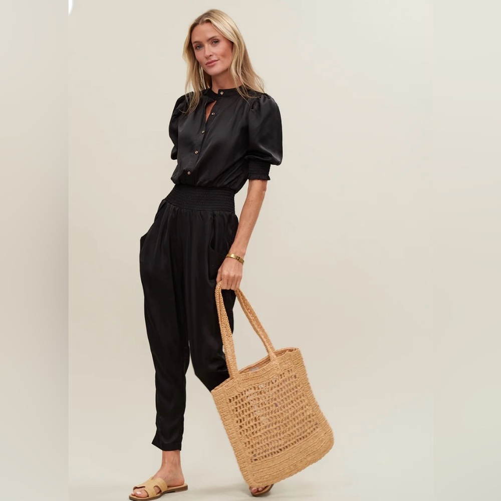 Black Jumpsuit with Gold Buttons NWT!! - Picture 3 of 12